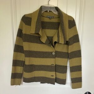 Horny Toad Olive and Green Striped Jacket